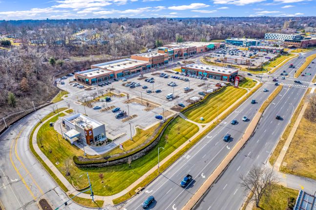 The Shops on Blue Parkway Aerial